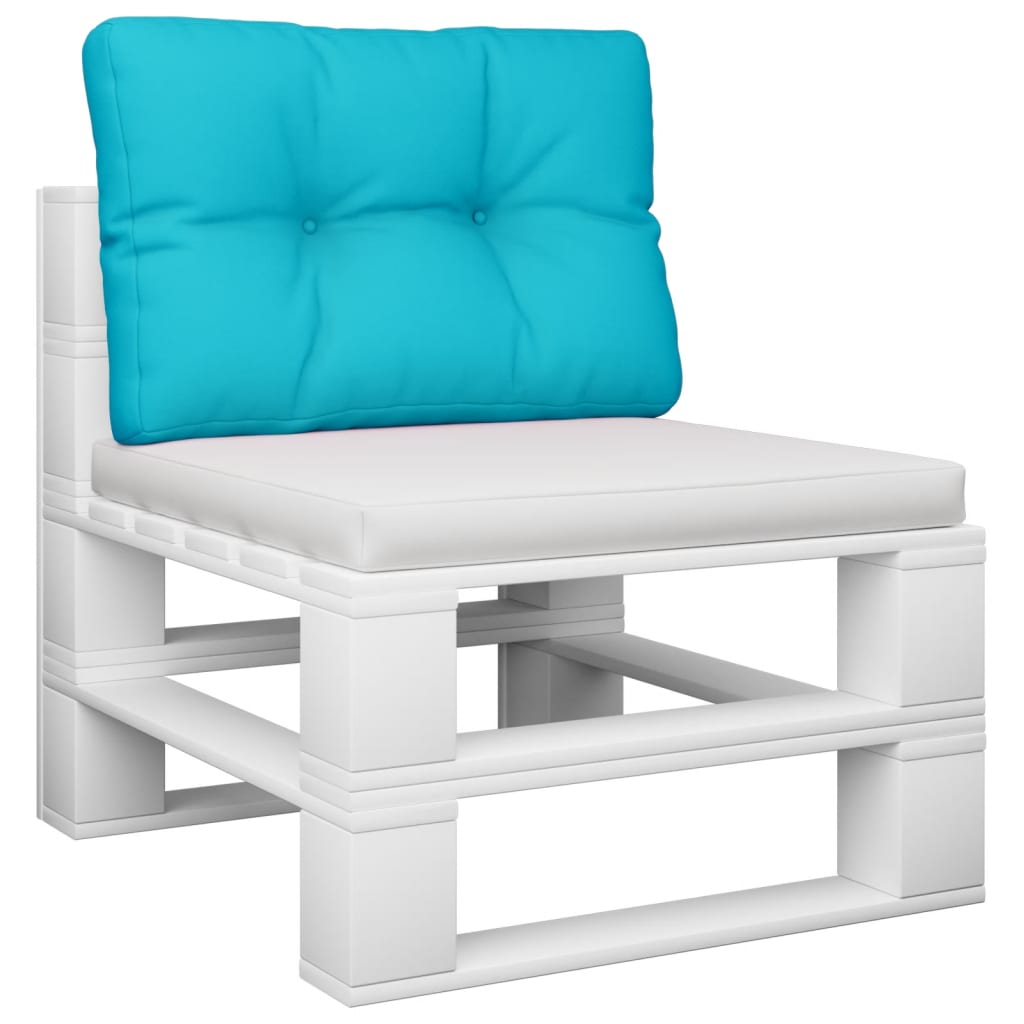 Coussin de palette vidaxl 50x40x12 cm Turquoise en tissu
