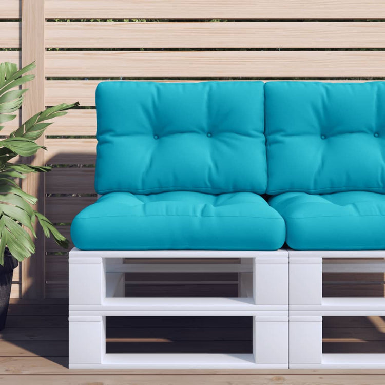 Coussin de palette vidaxl 50x40x12 cm Turquoise en tissu