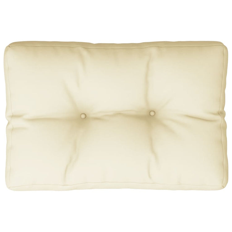 Coussin de palette Vidaxl 60x40x12 cm Crème en tissu -colore