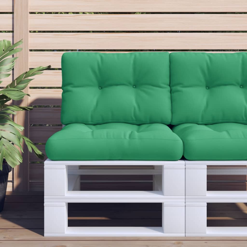 VidaXL coussin de palette 60x40x12 cm tissu vert
