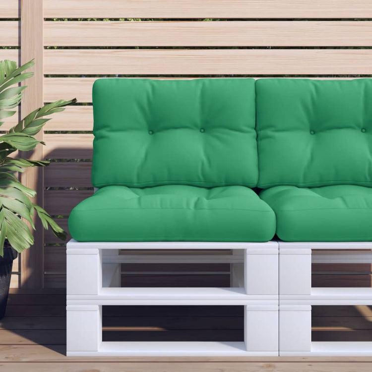 VidaXL coussin de palette 60x40x12 cm tissu vert