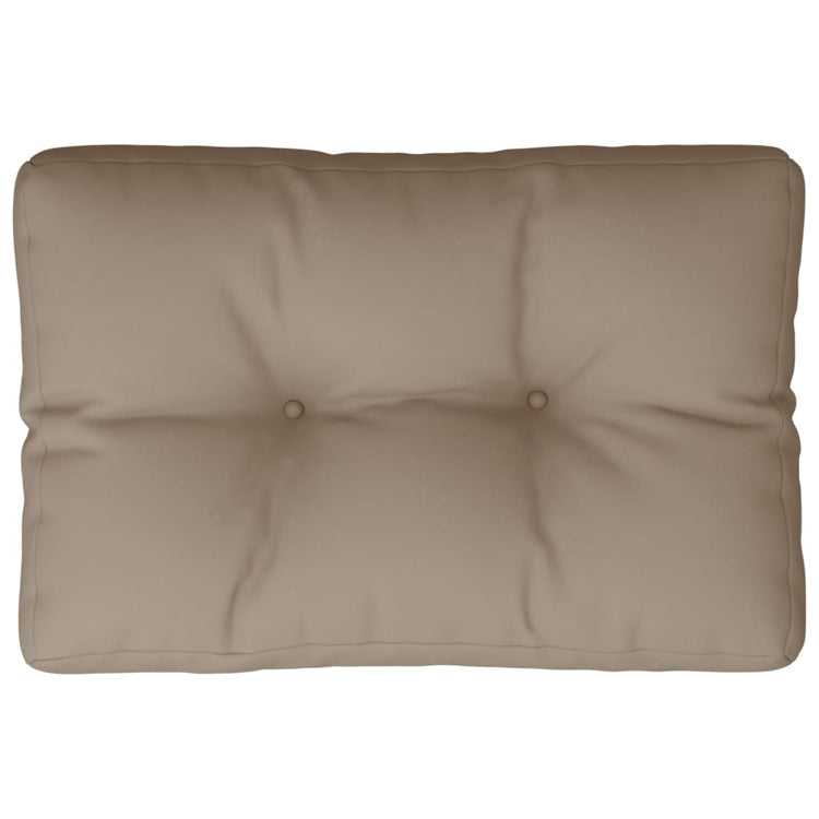 VidaXL coussin palette 60x40x12 cm tissu taupe
