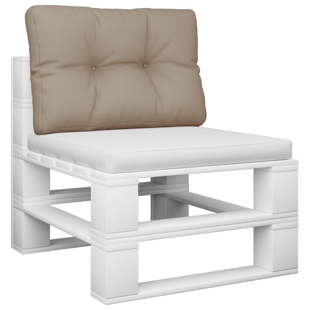 VidaXL coussin palette 60x40x12 cm tissu taupe