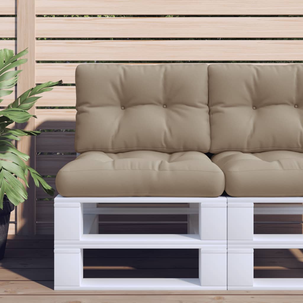 VidaXL coussin palette 60x40x12 cm tissu taupe