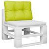 Coussin de palette vidaxl 60x40x12 cm en tissu vert transparent