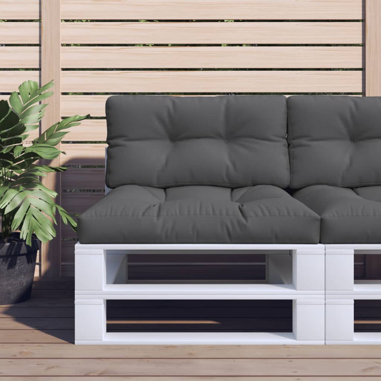 Coussin de palette Vidaxl 70x40x12 cm Tissu anthracite -colored