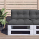 Coussin de palette Vidaxl 70x40x12 cm Tissu anthracite -colored