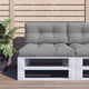 Coussin de palette Vidaxl 70x40x12 cm Gray