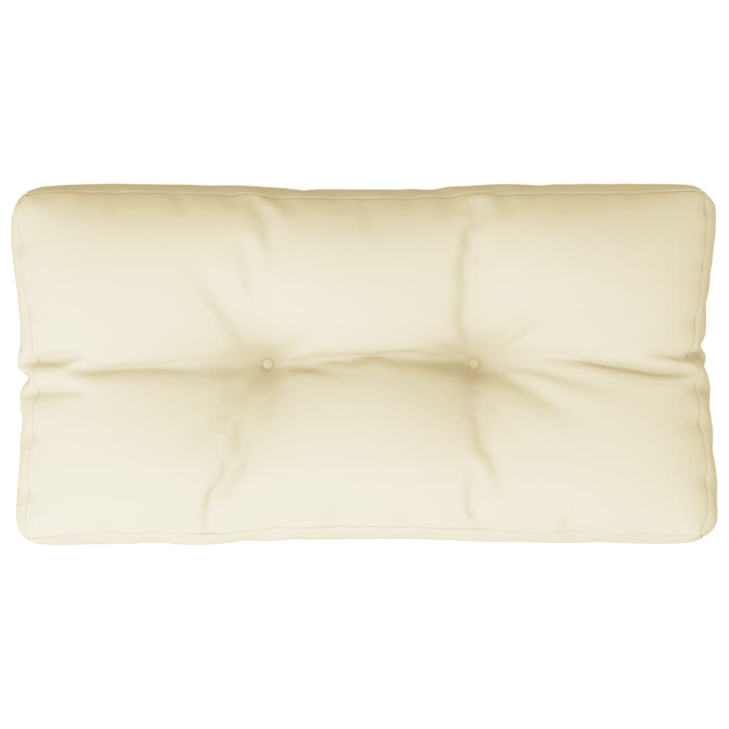 Coussin de palette Vidaxl 70x40x12 cm Crème en tissu -colore