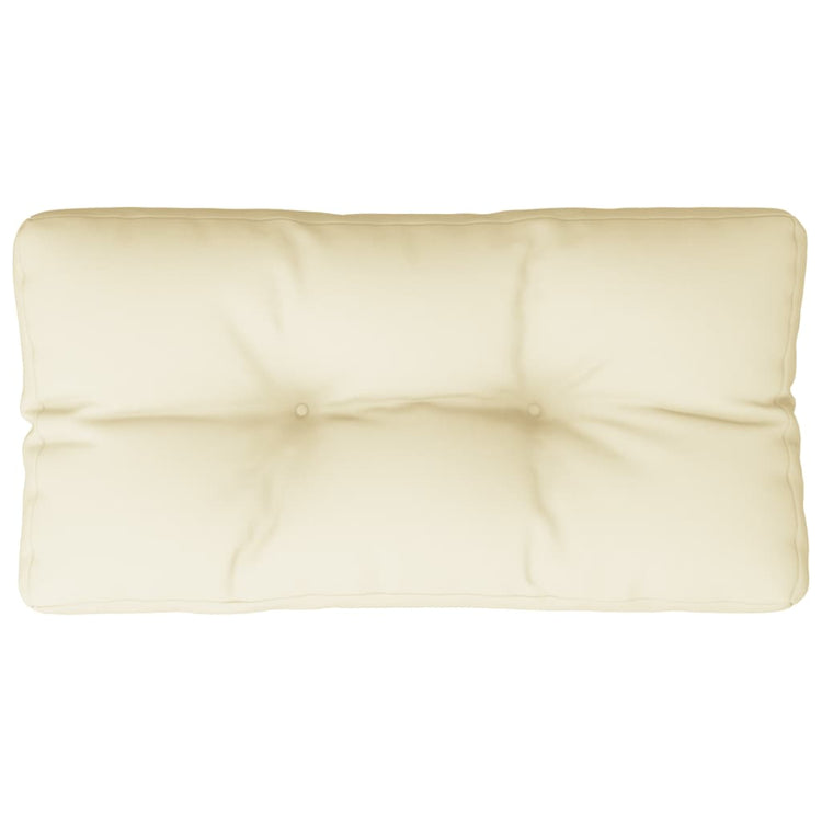 Coussin de palette Vidaxl 70x40x12 cm Crème en tissu -colore