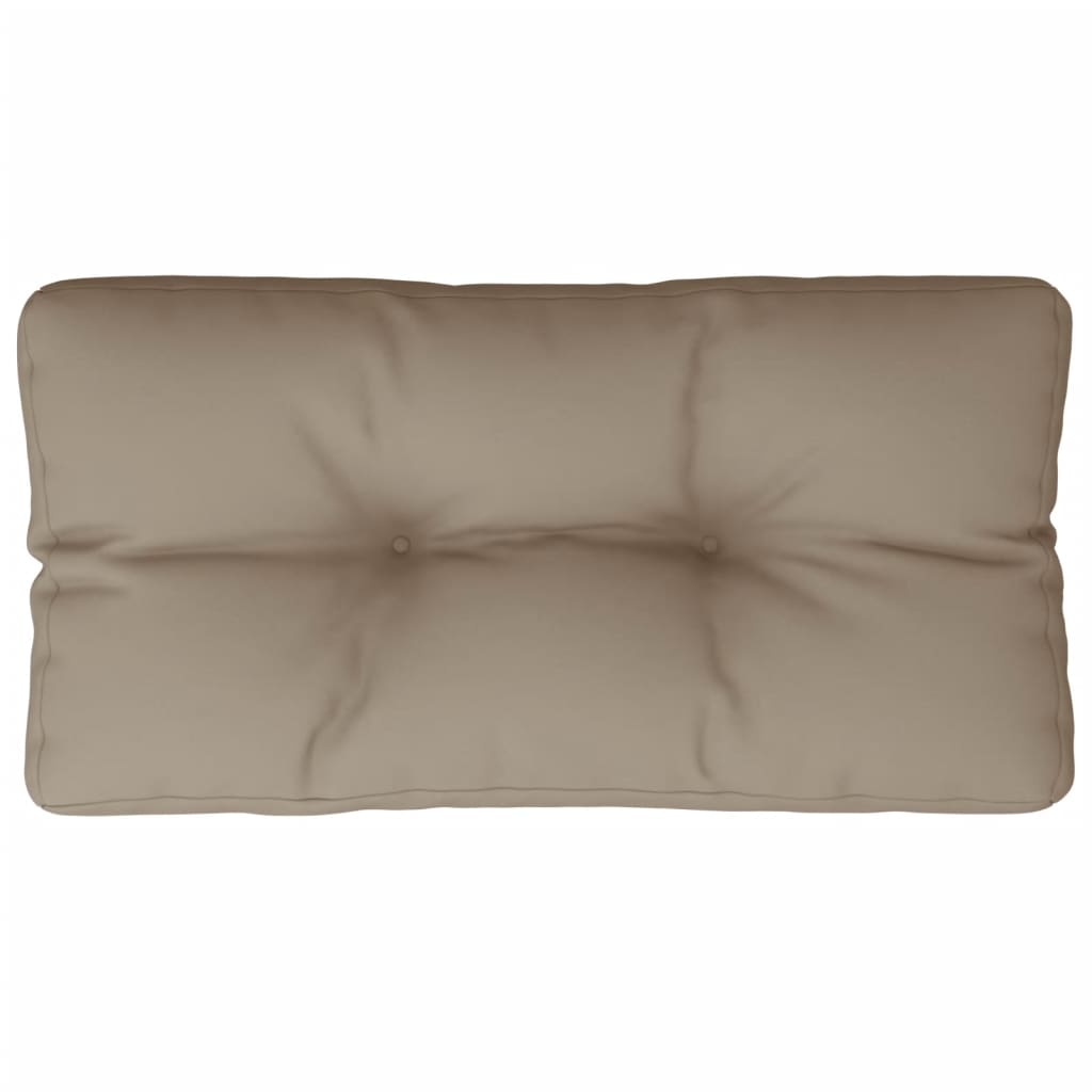 Coussin de palette vidaxl 70x40x12 cm tissu taupe