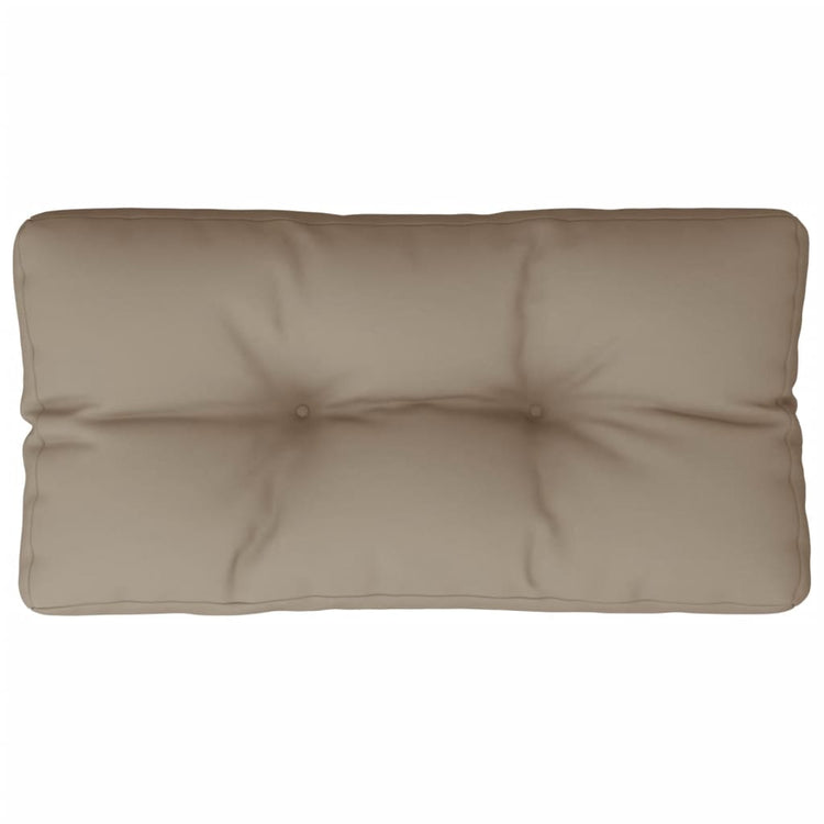 Coussin de palette vidaxl 70x40x12 cm tissu taupe