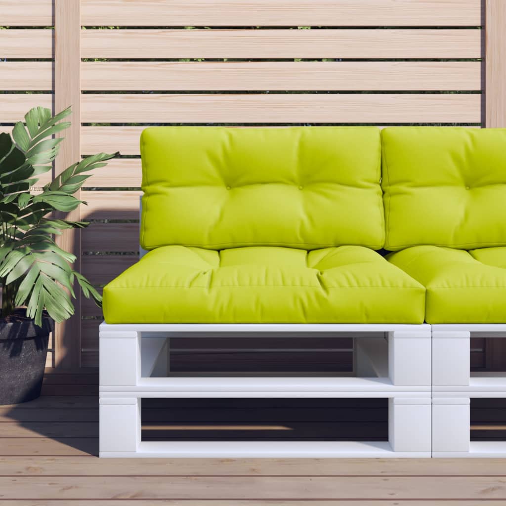 Coussin de palette vidaxl 70x40x12 cm en tissu vert transparent