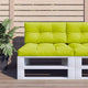 Coussin de palette vidaxl 70x40x12 cm en tissu vert transparent