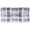 Coussin de palette vidaxl 70x40x12 cm de diamant tissu gris