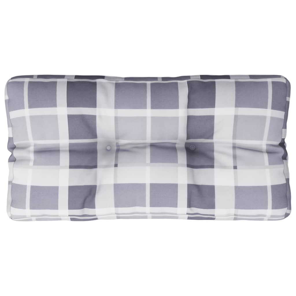 Coussin de palette vidaxl 70x40x12 cm de diamant tissu gris