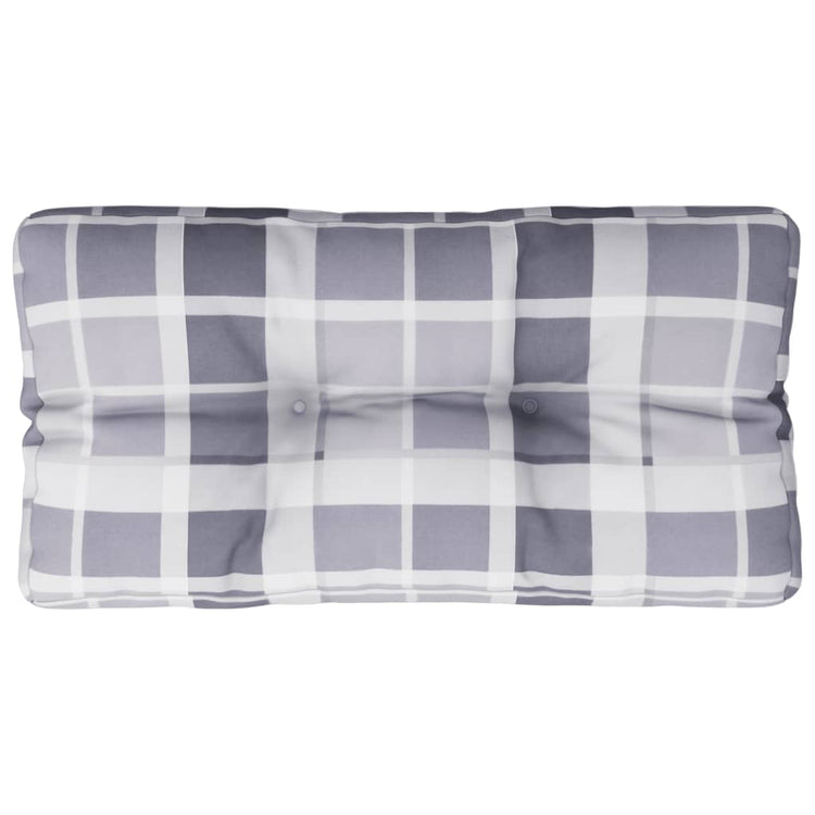 Coussin de palette vidaxl 70x40x12 cm de diamant tissu gris