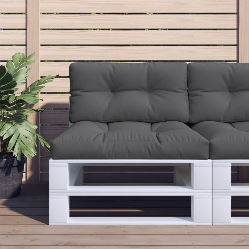 Coussin de palette Vidaxl 80x40x12 cm Tissu anthracite -colored