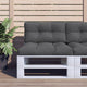 Coussin de palette Vidaxl 80x40x12 cm Tissu anthracite -colored
