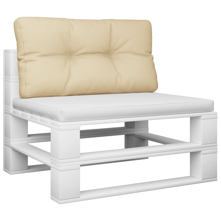 VidaXL coussin de palette 80x40x12 cm tissu beige