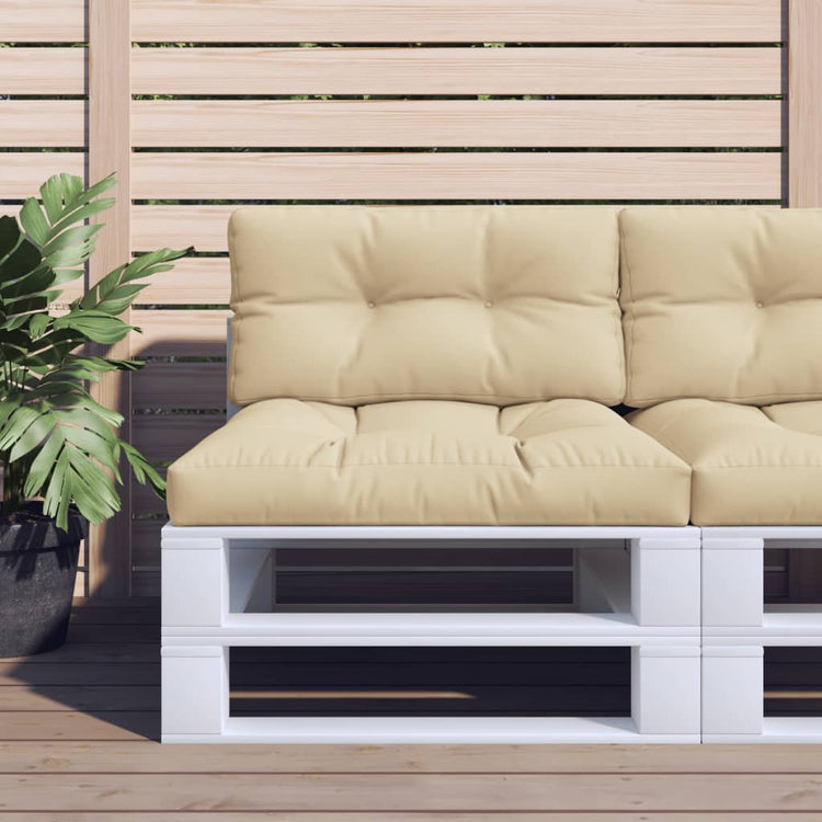 VidaXL coussin de palette 80x40x12 cm tissu beige