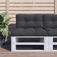 VidaXL coussin de palette 80x40x12 cm tissu noir