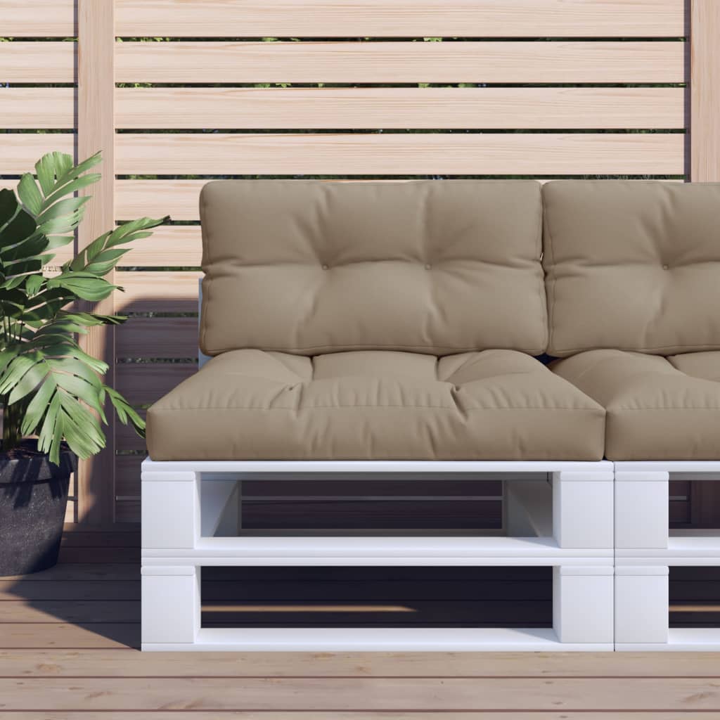 VidaXL coussin palette 80x40x12 cm tissu taupe