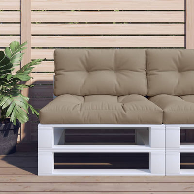 VidaXL coussin palette 80x40x12 cm tissu taupe