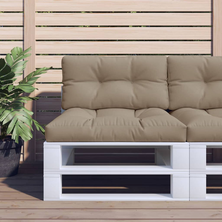 VidaXL coussin palette 80x40x12 cm tissu taupe