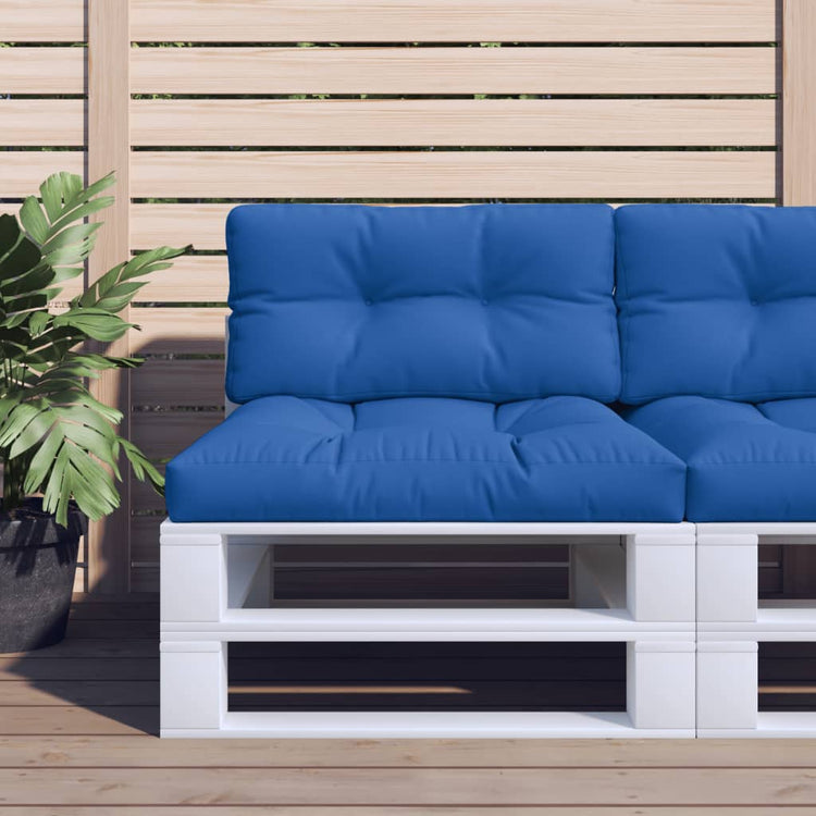 VidaXL coussin palette 80x40x12 cm tissu bleu royal