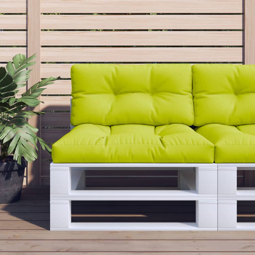 Vidaxx coussin palette 80x40x12 cm tissu vert vif
