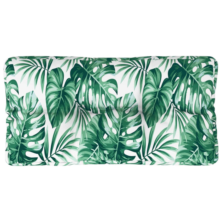 Vidaxl Pallet Cushion Leaf Match 80x40x12 cm Tissu