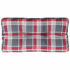 VidaXL coussin de palette motif diamant 80x40x12 cm tissu motif diamant rouge