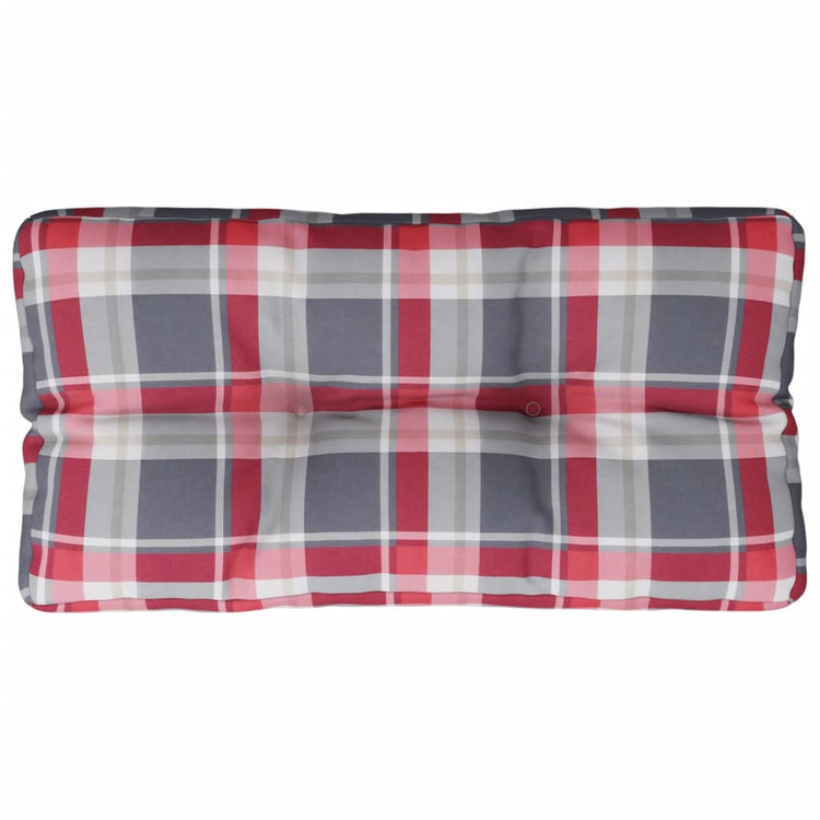 VidaXL coussin de palette motif diamant 80x40x12 cm tissu motif diamant rouge