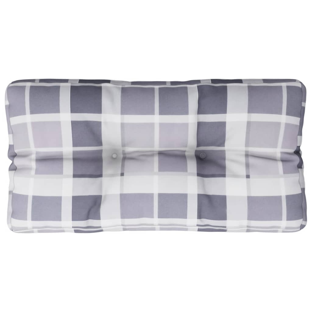 VidaXL coussin de palette motif diamant 80x40x12 cm tissu motif diamant gris
