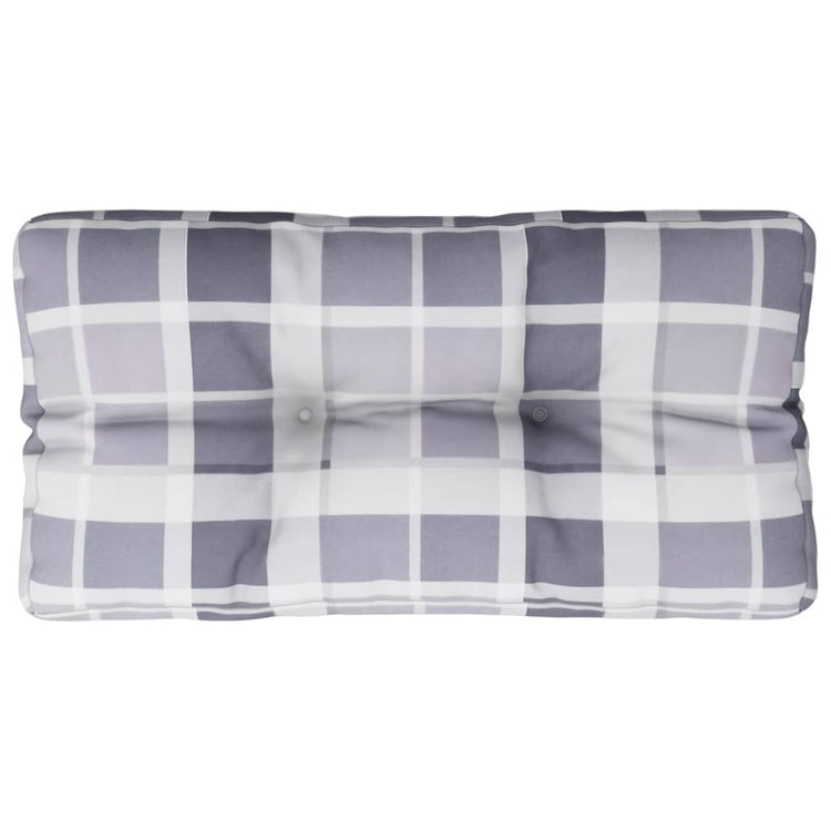 VidaXL coussin de palette motif diamant 80x40x12 cm tissu motif diamant gris