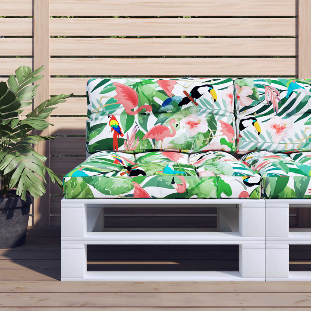 Coussin de palette vidaxl 80x40x12 cm tissu multi-colorant