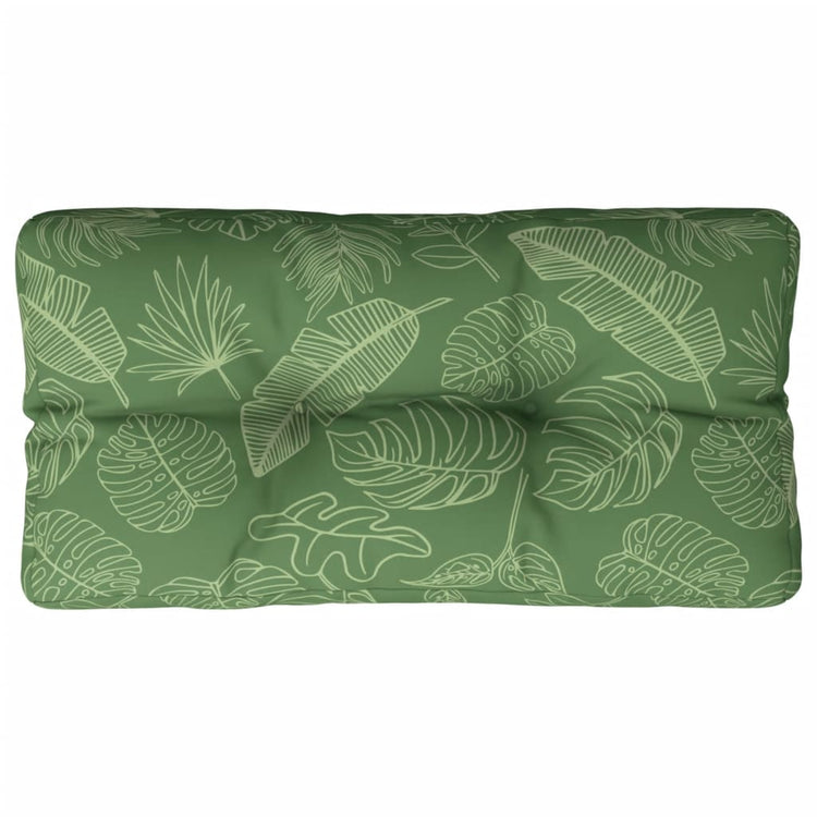 VidaXL coussin palette motif feuille 80x40x12 cm tissu