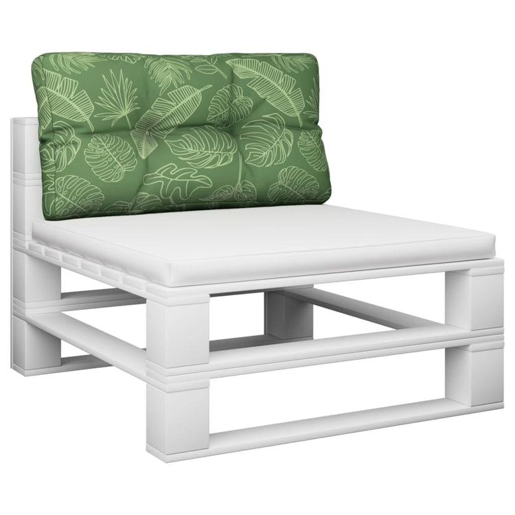 VidaXL coussin palette motif feuille 80x40x12 cm tissu