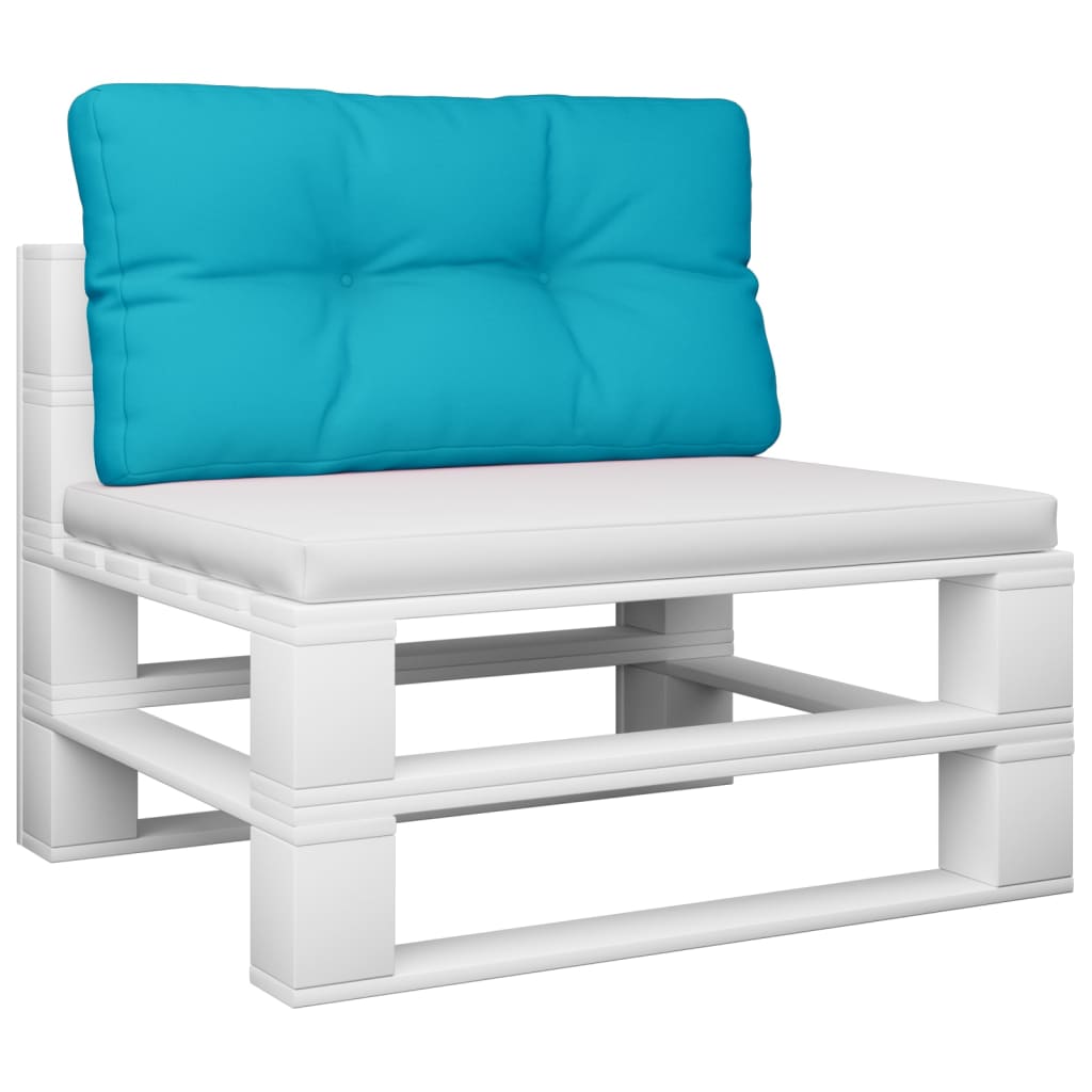 Coussin de palette vidaxl 80x40x12 cm Turquoise tissu