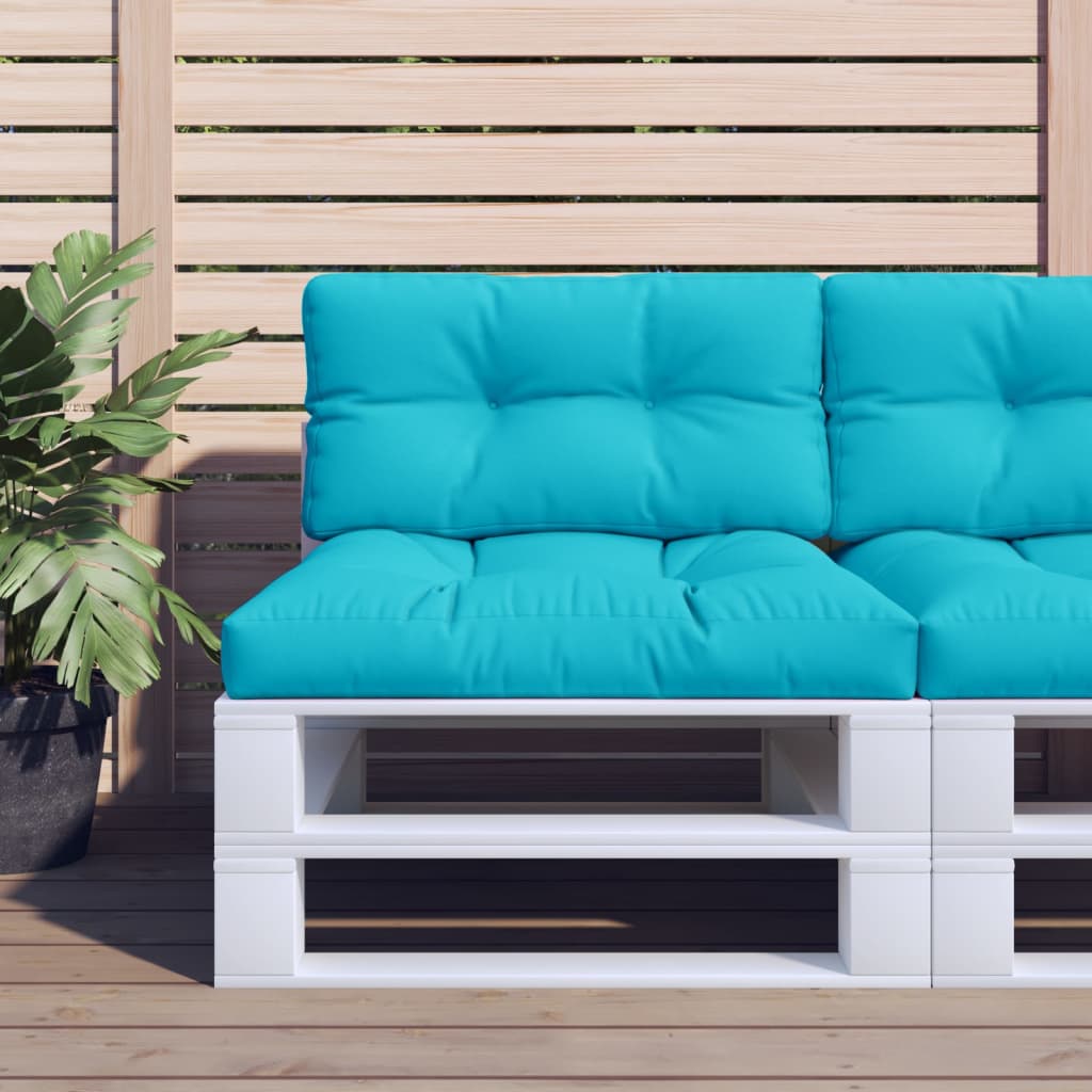 Coussin de palette vidaxl 80x40x12 cm Turquoise tissu