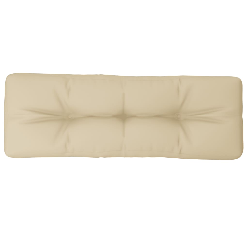 Coussin de palette vidaxl 120x40x12 cm en tissu beige