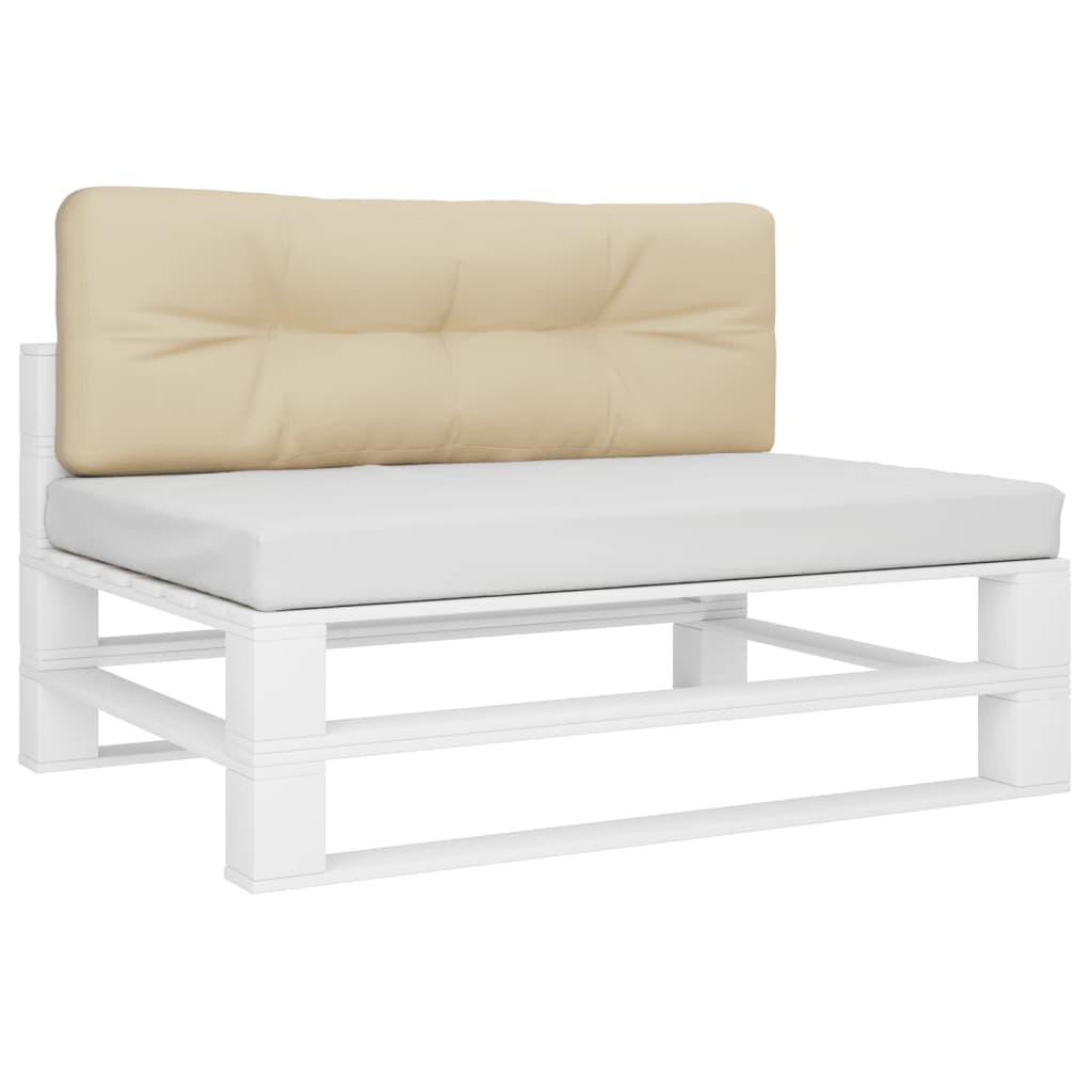 Coussin de palette vidaxl 120x40x12 cm en tissu beige