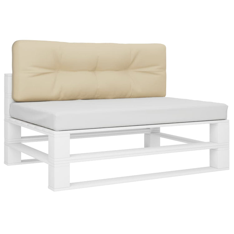 Coussin de palette vidaxl 120x40x12 cm en tissu beige