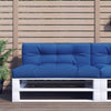 Coussin de palette vidaxl 120x40x12 cm tissu king bleu