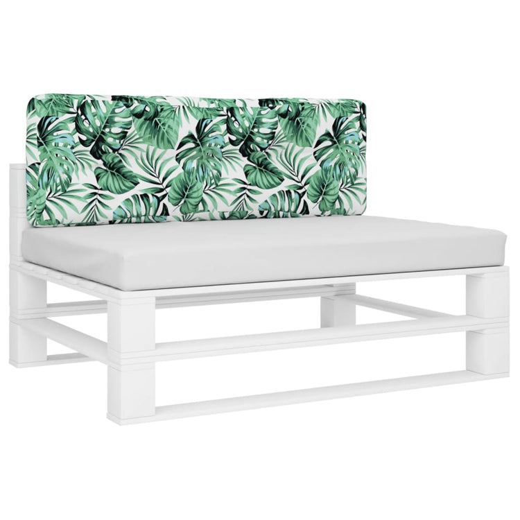 Coussin de palette vidaxl 120x40x12 cm motif de feuille de tissu