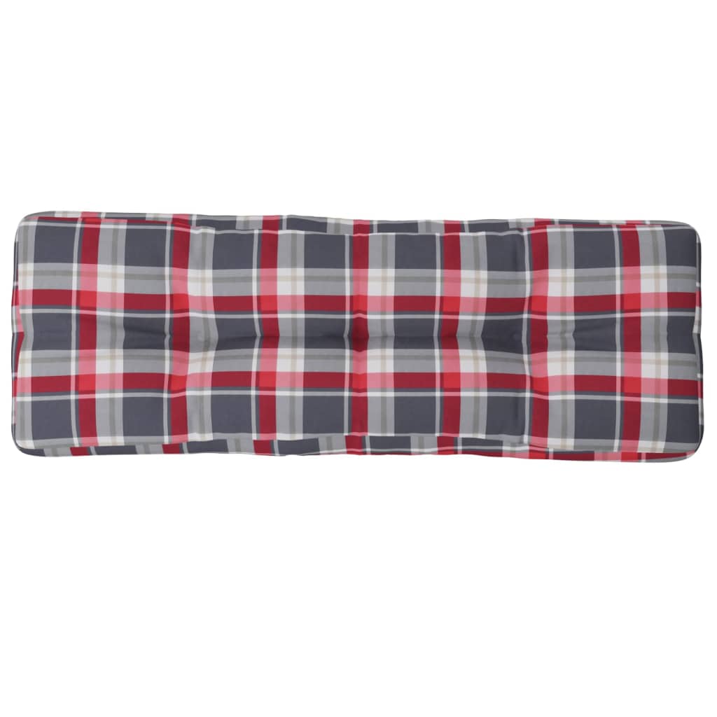 Coussin de palette vidaxl 120x40x12 cm motif de diamant de diamant rouge