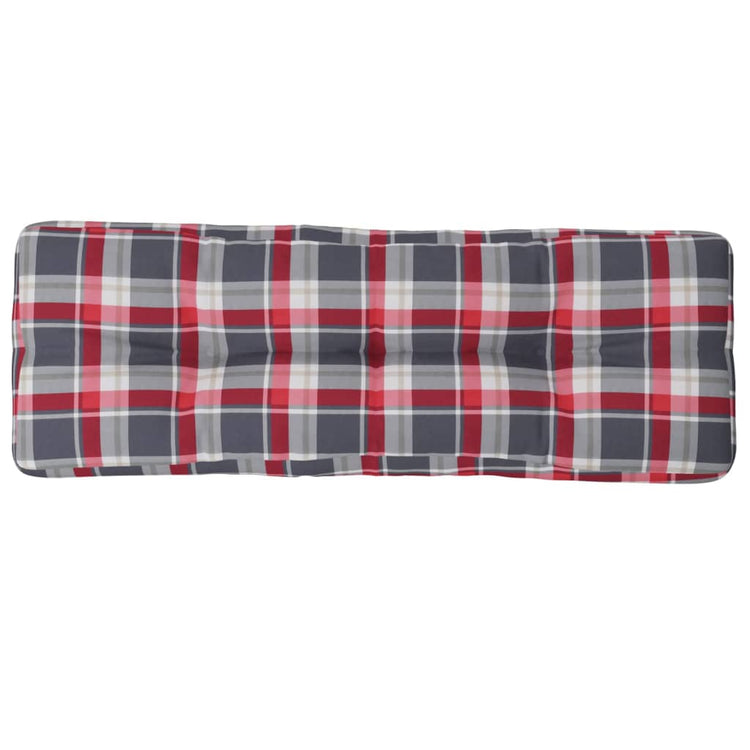 Coussin de palette vidaxl 120x40x12 cm motif de diamant de diamant rouge