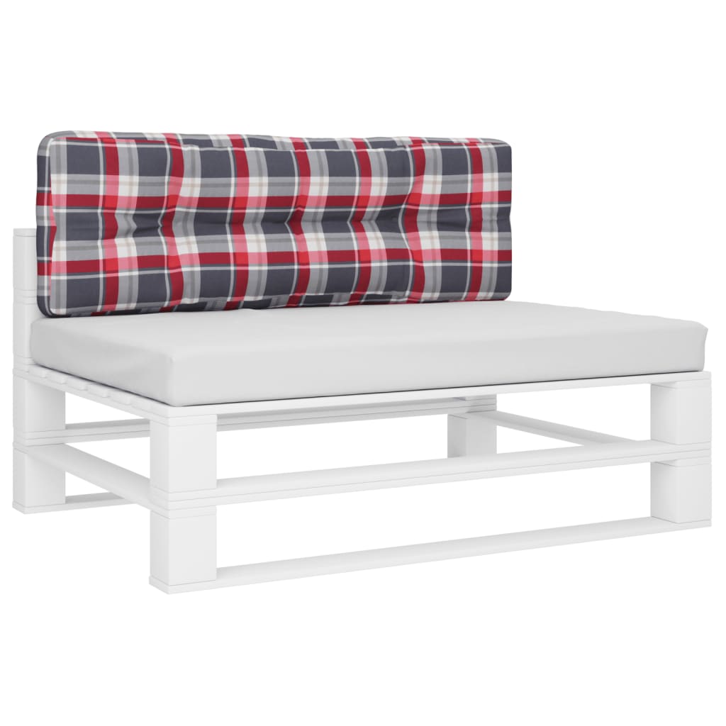 Coussin de palette vidaxl 120x40x12 cm motif de diamant de diamant rouge