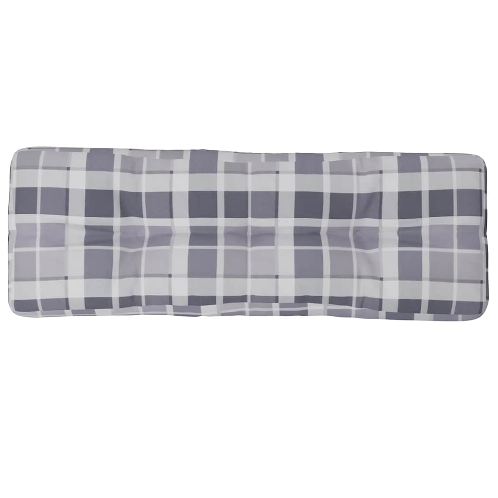 VidaXL coussin de palette 120x40x12 cm tissu motif losange gris